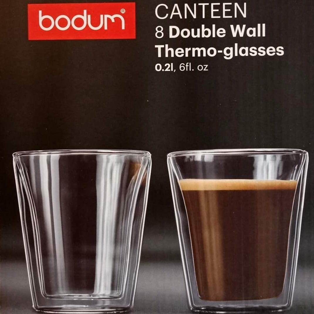  Bodum Canteen Double Wall Espresso/Shot Glass, Set of